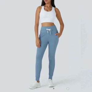 Halara softlyzero plush high waisted drawstring joggers